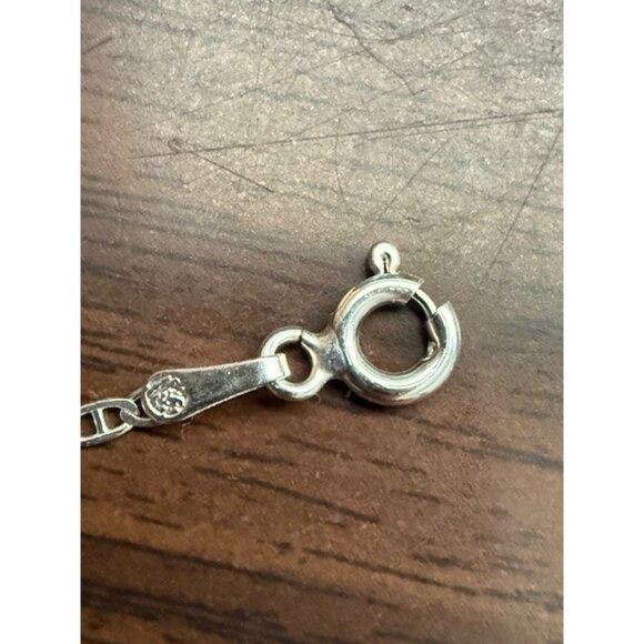 P. LUX 925 Sterling Silver Italy Flat Mariner Link Bracelet 7 in Jewelry Dainty - Picture 10 of 10